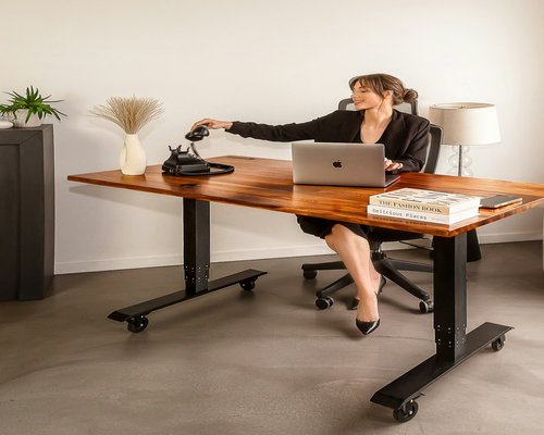 Modern businessman working responsibly at a desk
